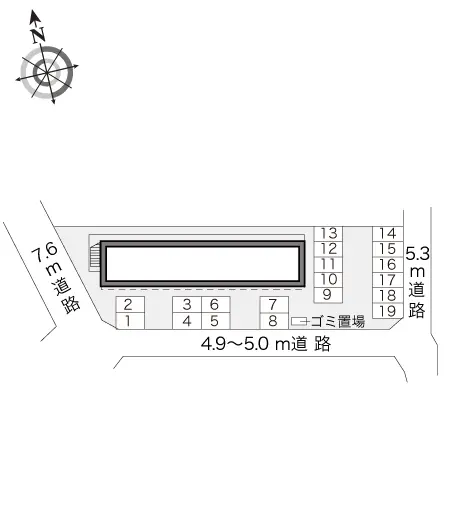 ★手数料０円★高岡市野村　月極駐車場（LP）